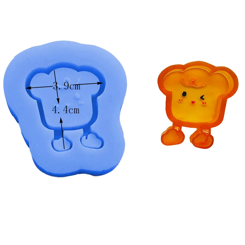 DIY Epoxy Resin Mold Silicone Bread Milk Chichen Leg Shaker Mold Jewelry Molds Jewelry Accessories
