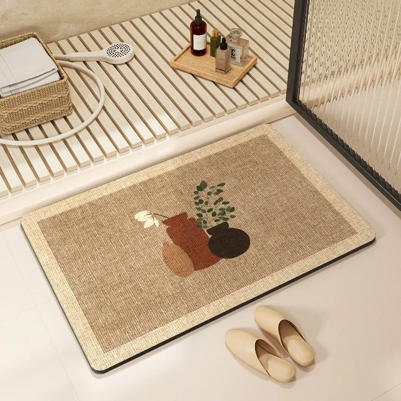 Bathroom absorbent diatom mud toilet  doormat toilet toilet floor mat toilet carpet