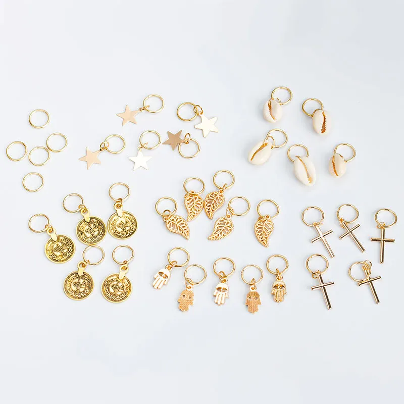 5pcs Set Ethnic Style Edit And Release Hair Accessories For Women Leaf Pentagram Round Sea Shell Statement Headwear Wholesale