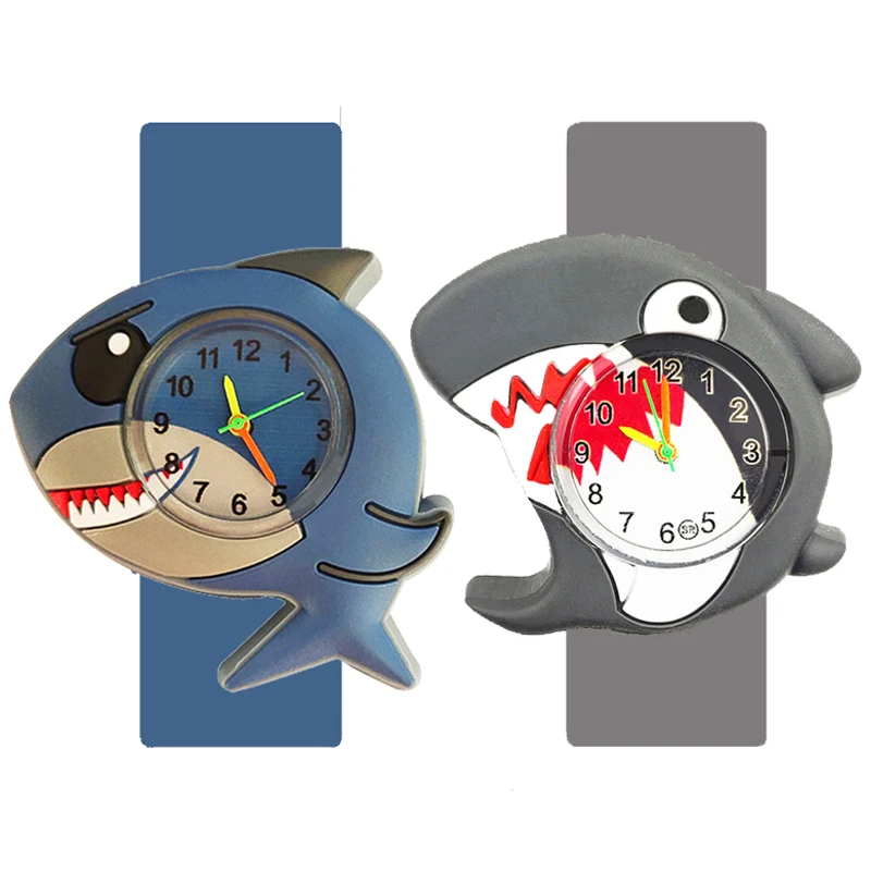 Cartoon Shark Toy Watch for kids Boys Girls Watches Children Birthday Gift Digital Electronics Slap Wristwatch Bracelet Clock