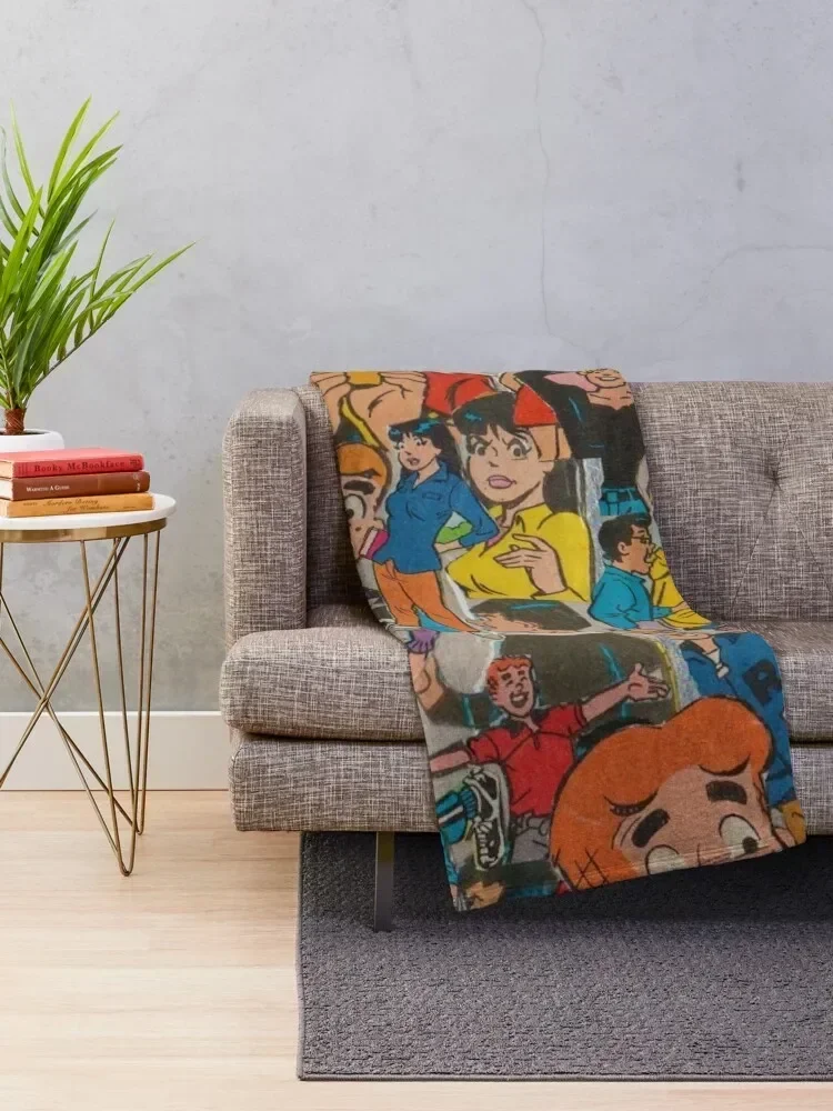 Archie Comics Collage Throw Blanket Moving christmas decoration Beach Flannel Blankets