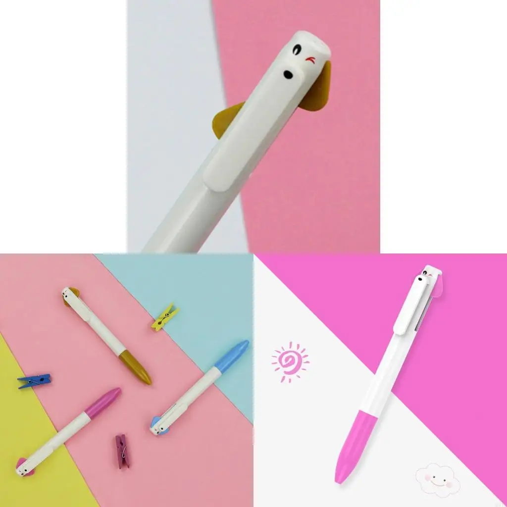 

M5TB Practice 1,0 мм Ballpoint Pen Black Red Cartoon Cartoon Dog Barrel для студенческой детской девочки