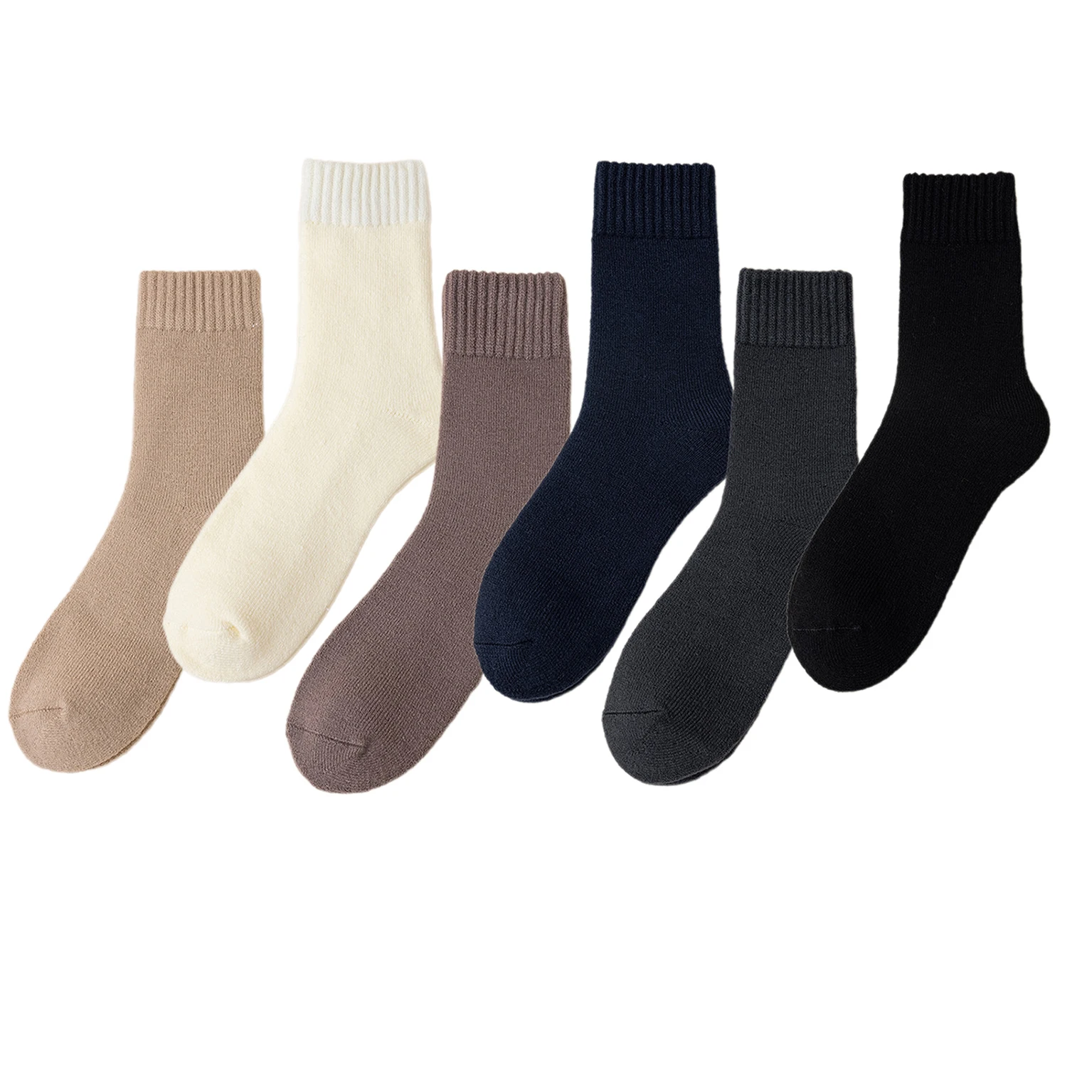 Thick and plush socks, men's towel socks, warm socks, men's mid length socks, winter looped socks, autumn and winter long socks