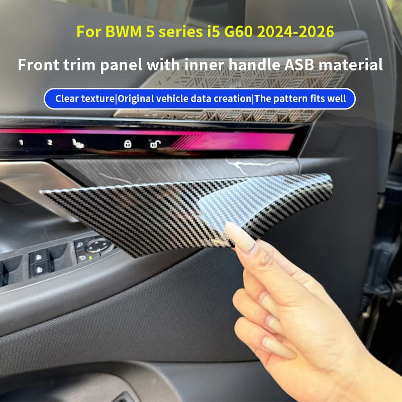 

For BMW 5 series i5 G60 2024-2026 Car ABS Leather material Dashboard panel decoration interior frame car interior accessories