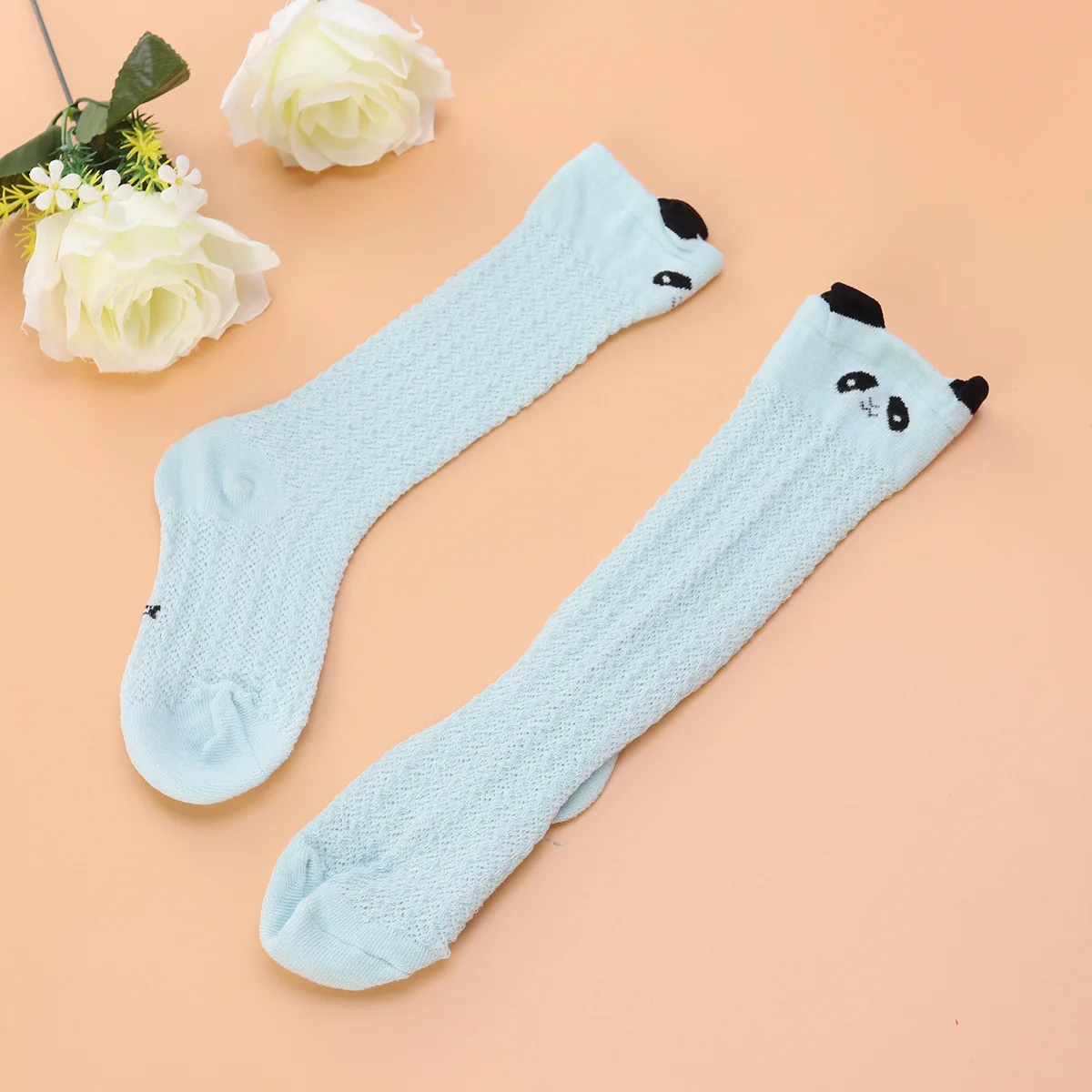 

Kid Stockings Knee Breathable Cotton Mesh Long Stockings Cartoon Animal Socks for Kid Child Girl ( Pattern, S Size, 0-1 Years