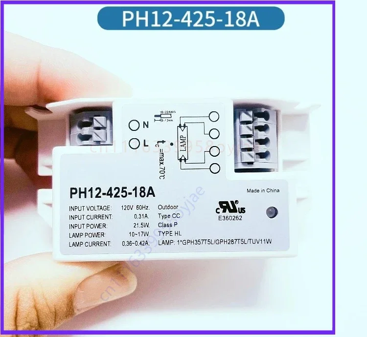 .. FOR UL certification 110V60HZ UV electronic ballast 4W8W11W16W lamp driver PH12-425-18A.