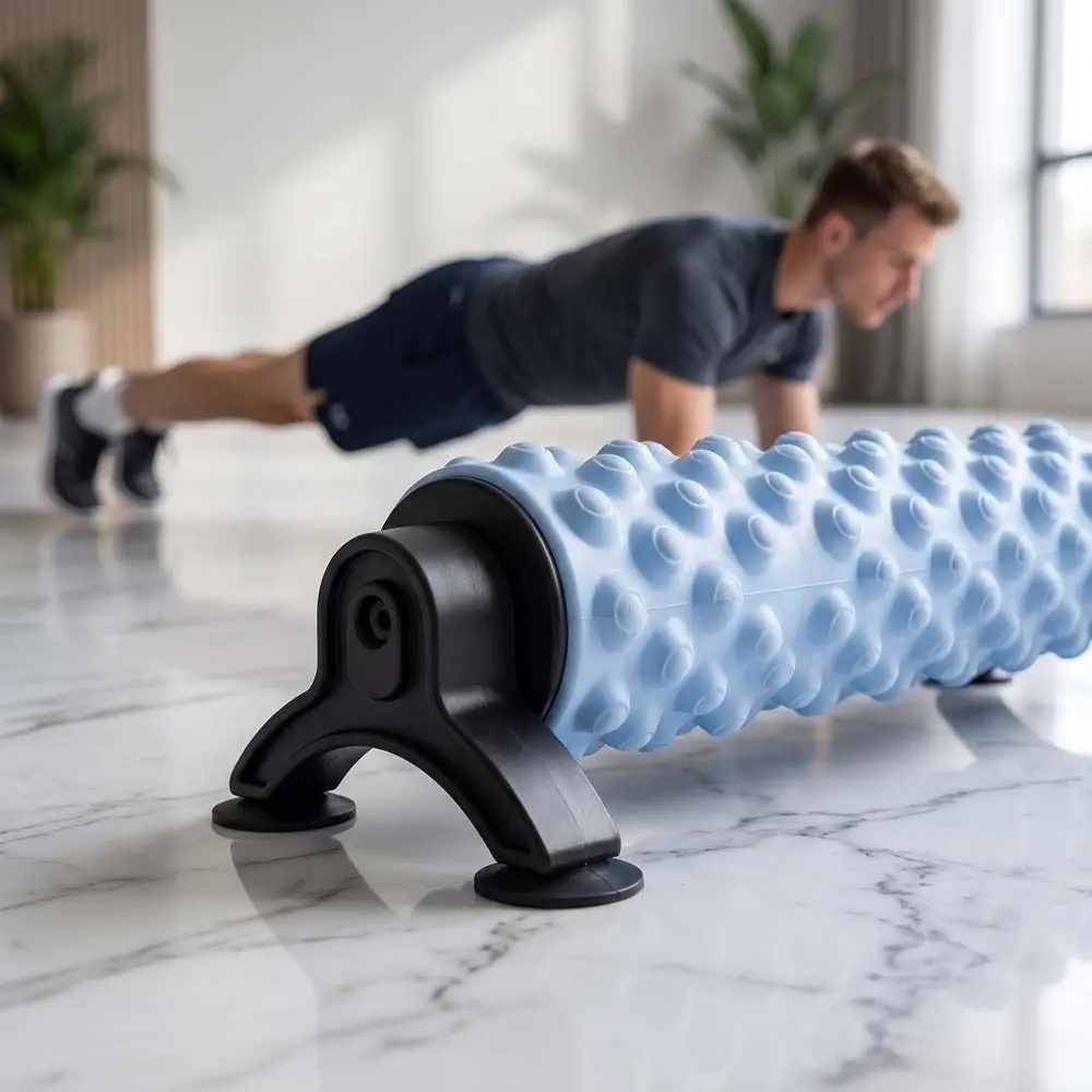 Non-Slip Suction Cup Foam Roller Large Load Bearing with Stand EVA Yoga Column Thickened Stable Muscle Massage Stick Pilates
