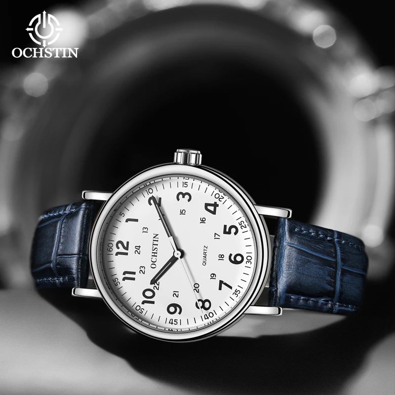 Official Brand OCHSTIN Quart Watch Luxury Leather Men\'s Wristwatches Business Casual Watches Man Men Watch For Gift