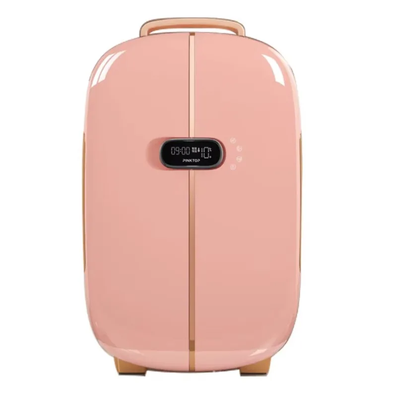 

Portable Beauty Pink Glass Door 12l Luxury Skin Care Mini Smart Refrigerator
