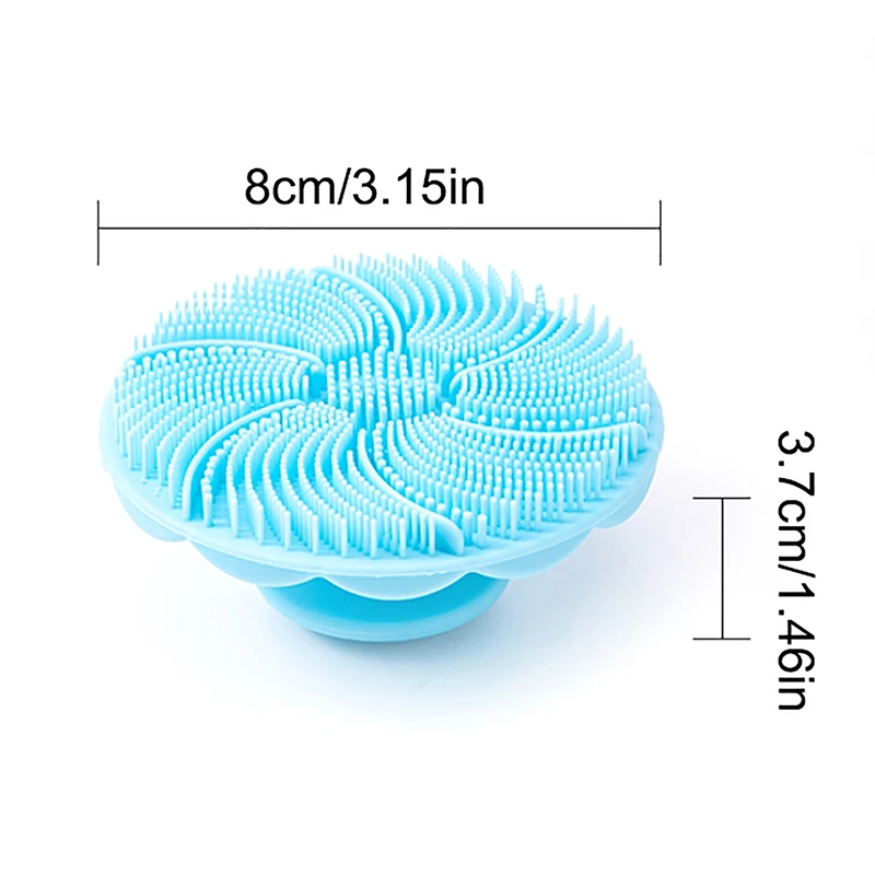 1Pc Portable Facial Cleansing Brush Soft Silicone Makeup Remover Facial Pore Cleansing Tool Flower Shaped Cleansing Brush