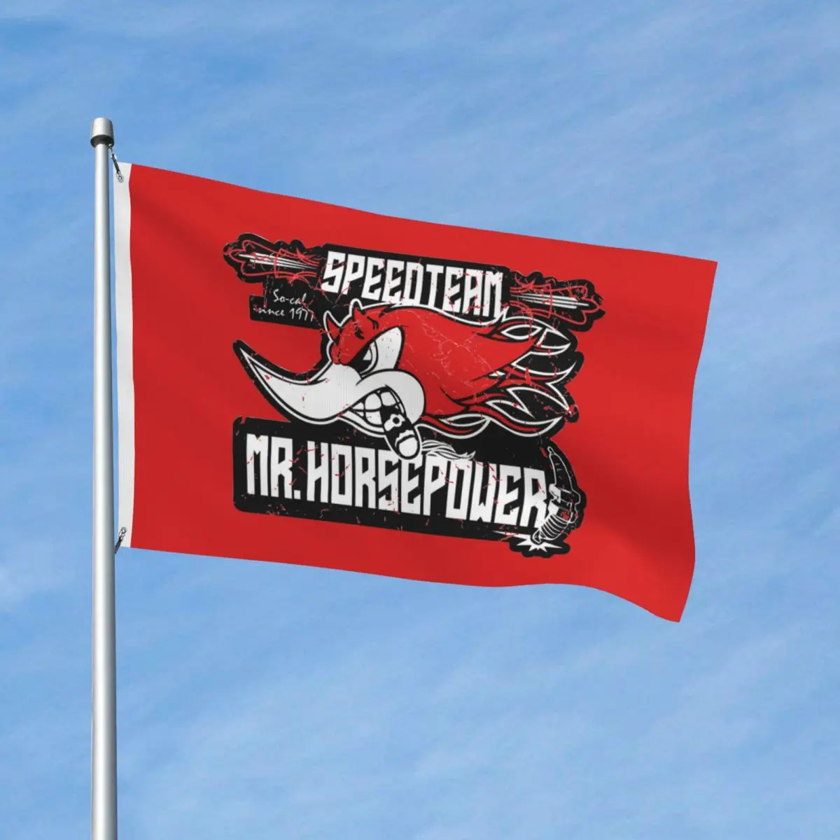 Speed Team So-cal Since 1977 Flag Outdoor Banner All Weather Mr.Horsepower Decoration Double Sided 2x3 3x5 4x6 FT Flags