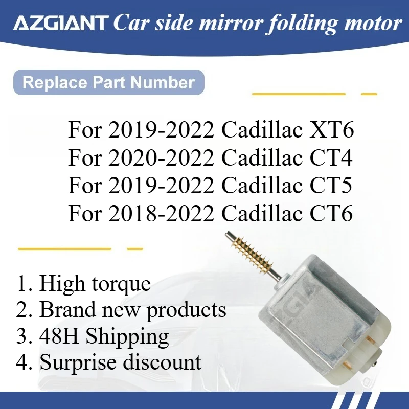 

For Cadillac XT6 CT4 CT5 CT6 2020-2022 Car Wing Mirror Folding Power Electric Motor 12V Replacement Core High Quality Engine