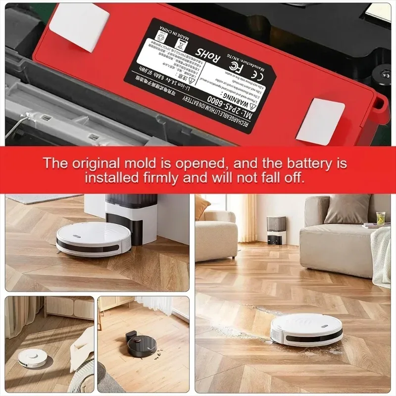 Batería de repuesto de iones de litio para Xiaomi Roborock S51/S50/S55/S6, 14,4 V, 5200mAh, envío rápido