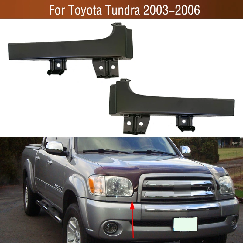 

For Toyota Tundra 2003 2004 2005 2006 Car Front Bumper Grille Headlight Headlamp Under Lower Trim Cover Lid Cap Unpainted