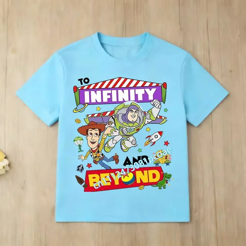 

Boys' Sports Shirt Casual Jacket Cartoon Print Summer T-shirt Toy Animation 1-12 Years Old Children Pure Cotton Short-Sleeved