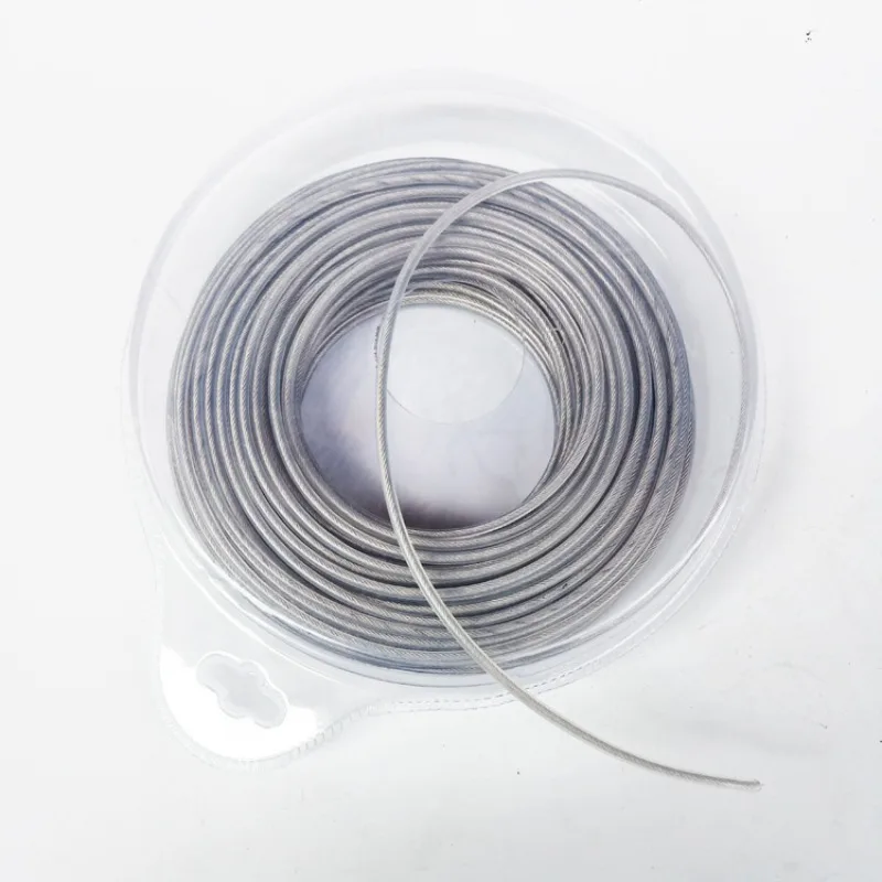 3,0mm x 40M Stahldraht Nylon Rasentrimmer Linie Freischneider Trimmer Seil Rasenmäher Kabel Lange Runde Rolle Gras Ersatzteile