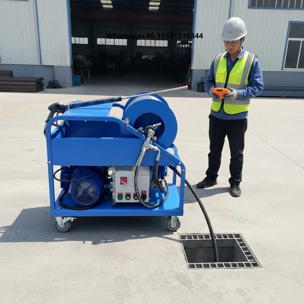 Professional Municipal Pipeline Cleaning and Flushing Water Jet Blasting Machine High Efficiency Pipeline Cleaning Machine