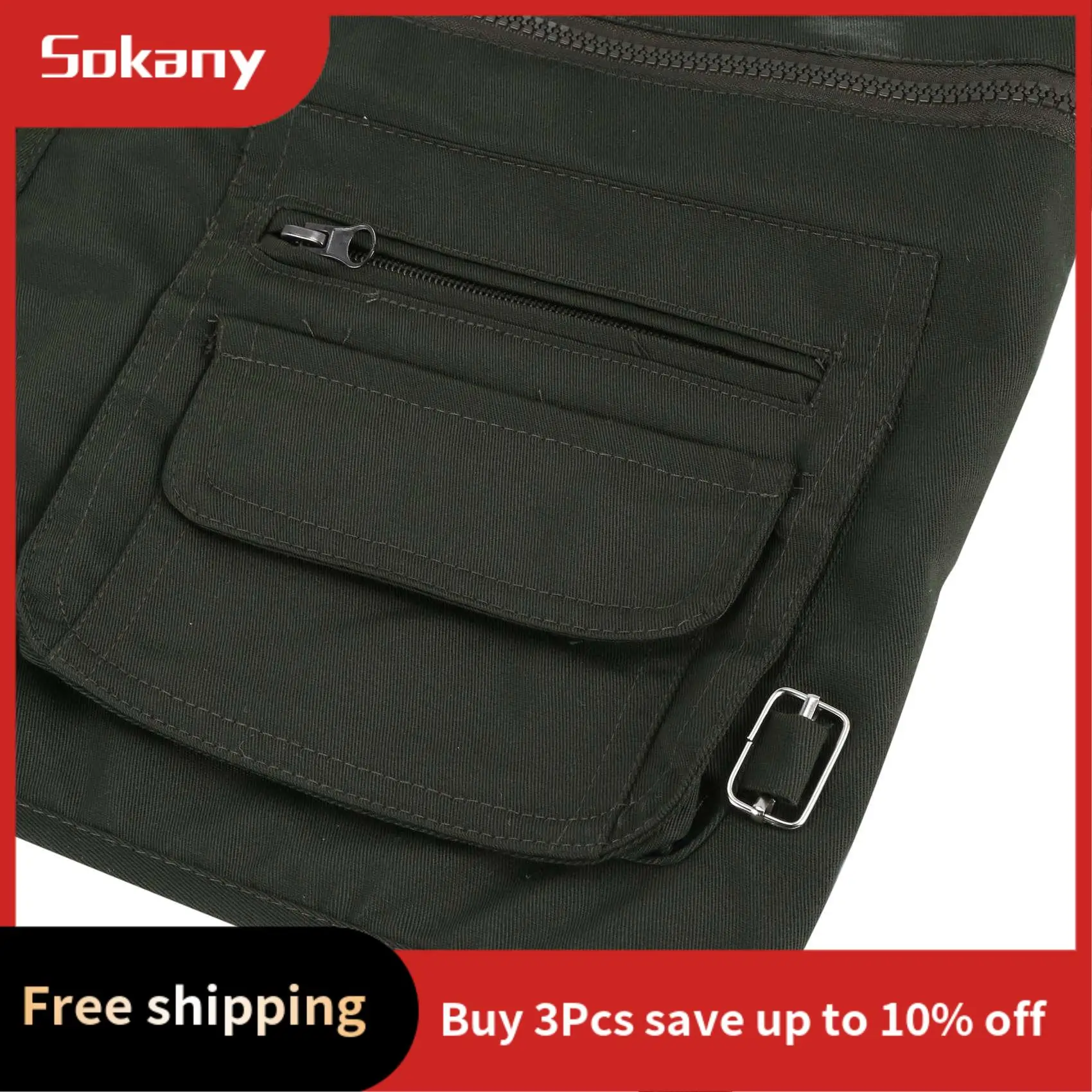 

A68M-Мужской рыболовный жилет с несколькими карманами на молнии для фотографии/охоты/подорожей спорта на открытом воздухе