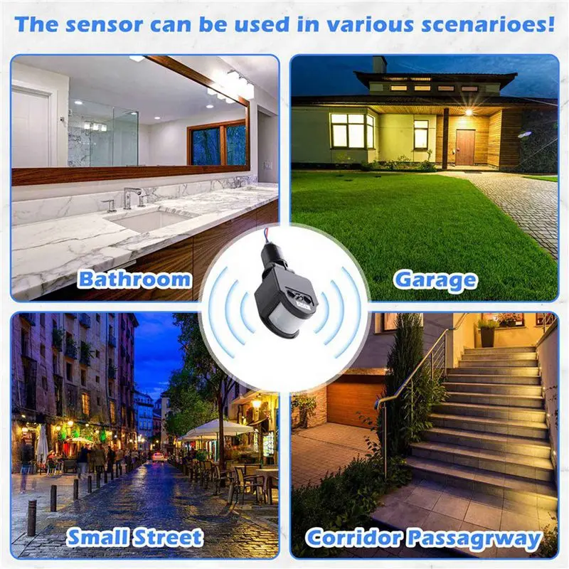6 Pcs Black Motion Detectors Motion Sensor Light Switch Outdoor Pir Direct Current 12V Motion Sensor Pir Sensor