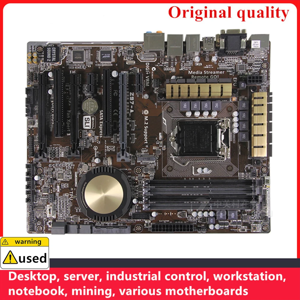 

For Z97-A Motherboards LGA 1150 DDR3 32GB ATX Intel Z97 Overclocking Desktop Mainboard SATA III USB3.0