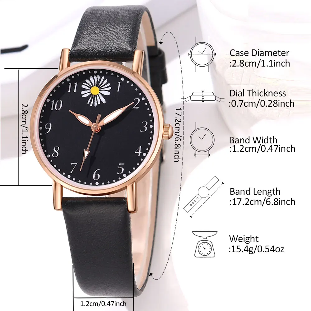 Latest Quartz Watch Jewelry Gift Set PU Leather Watch Strap Women\'s Wristwatch Set Butterfly Jewelry Perfect Gift For Friends