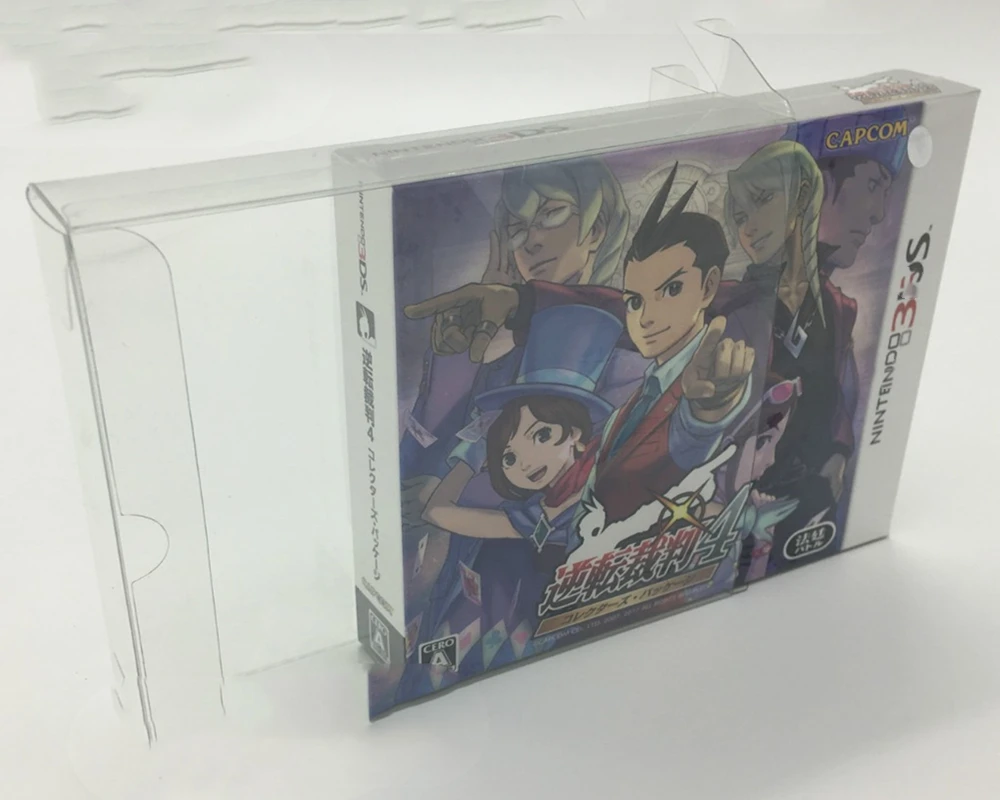 Transparent Box Protector For Nintendo 3DS/Apollo Justice: Ace Attorney Collect Boxes TEP Storage Game Shell Clear Display Case