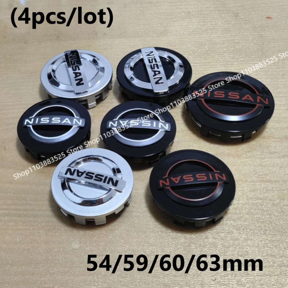

4pcs New Style 54/63mm Wheel Center Hub Caps for Nissan Nismo GTR Almera Xterra Qashqai Sentra Versa Altima Rogue Sport Hubcaps