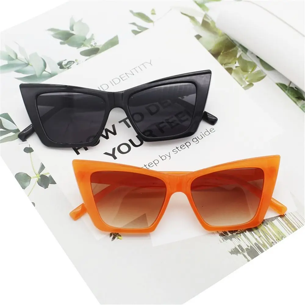 Okulary oversize okulary przeciwsłoneczne Cat Eye Fashion UV400 okulary ochronne na plażę kwadrat okulary przeciwsłoneczne dla kobiet mężczyzn