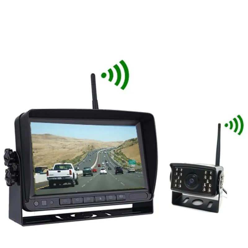 

12V 24V 36V 2.4GHz digital 1080p full hd 7 inch lcd monitor crane tractor forklift bus truck camera system wireless