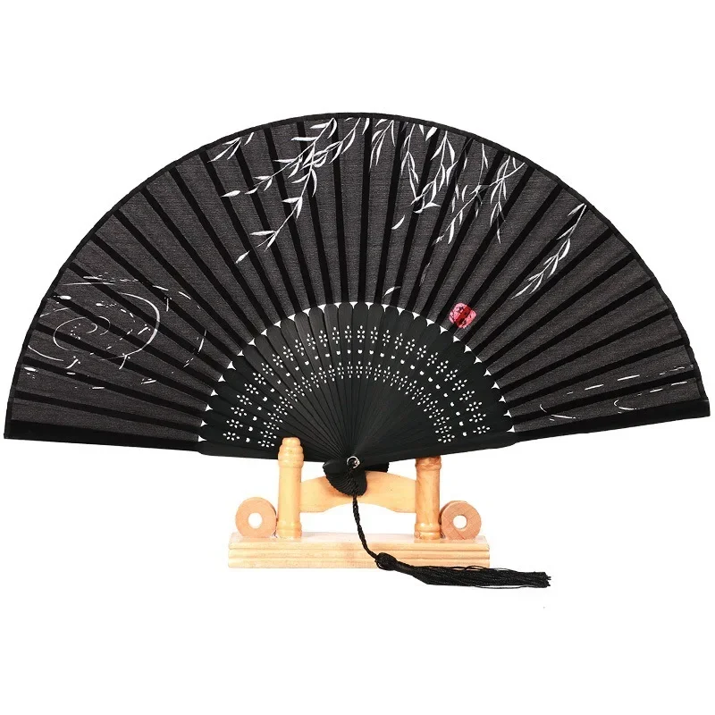 Imagem -06 - Ventilador de Mão de Bambu Dobrável Artesanato Noodles Fans Halloween Cosplay Prop Decoração de Natal e Casamento 20 Peças