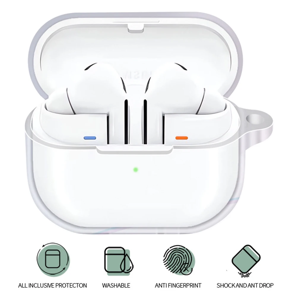 Casing Earphone transparan untuk Samsung Galaxy Buds 3, casing lembut Bluetooth nirkabel 3 dan Galaxy Buds 3