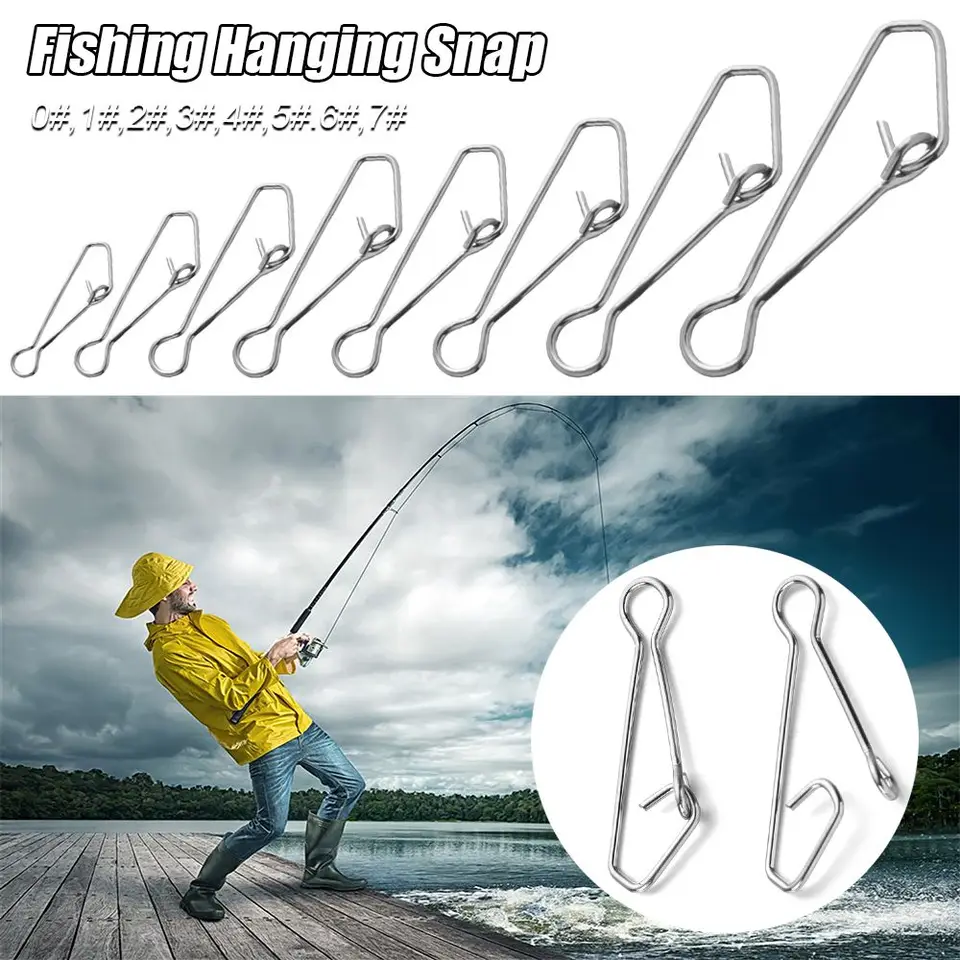 Ganci Scatto Rapido In Acciaio Inox Per Pesca 50 Pezzi – Cambio Rapido Esche, Connettori Resistenti Per Tutti I Tipi Di Pesca