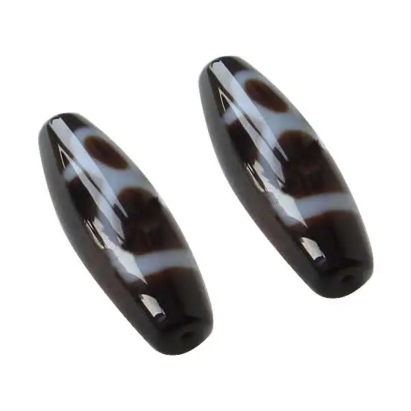 Amulet Grade Agate Necklace Natural Wealth Men Tibetan Dzi Beads Oval DIY Pendant Accessories