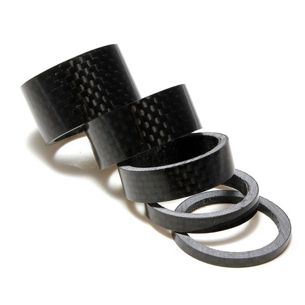 

Bike Stem 1pcs/5pcs Carbon Fiber 1-1/8" Bicycle Headset Front fork Headset ring Spacing Pad Washer Spacer