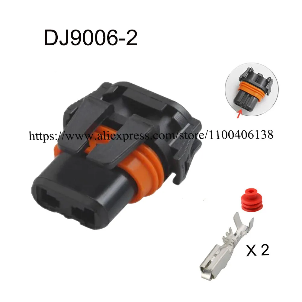 200piece DJ9006-2 automotiveWaterproofconnector2pinfamale male cable Plug socket  Includes terminal seal