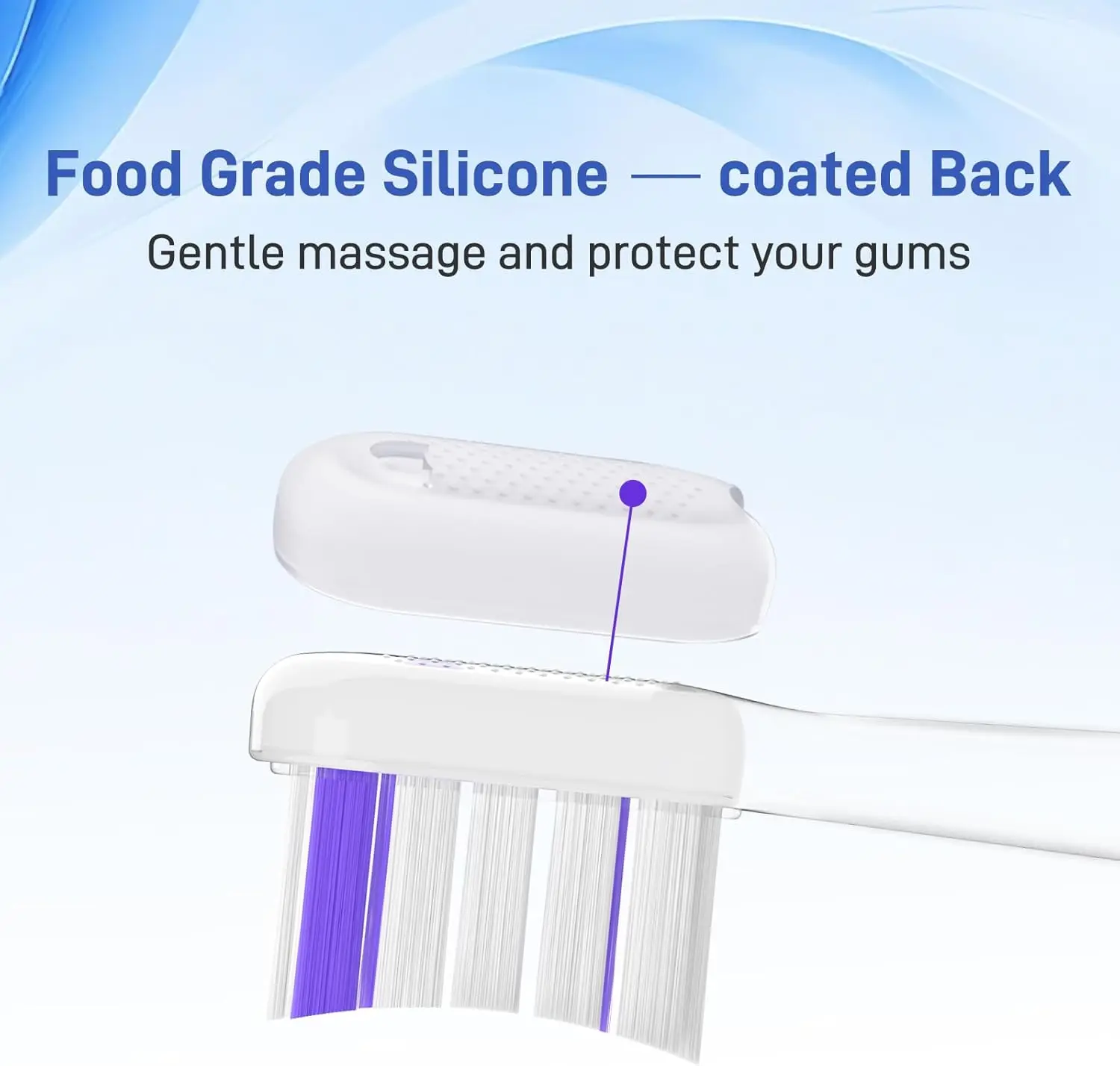 10 Pcs/Pack Replacement Toothbrush Heads For Laifen Wave Electric Toothbrush, Cleansing and Brightening , Transparent image 3