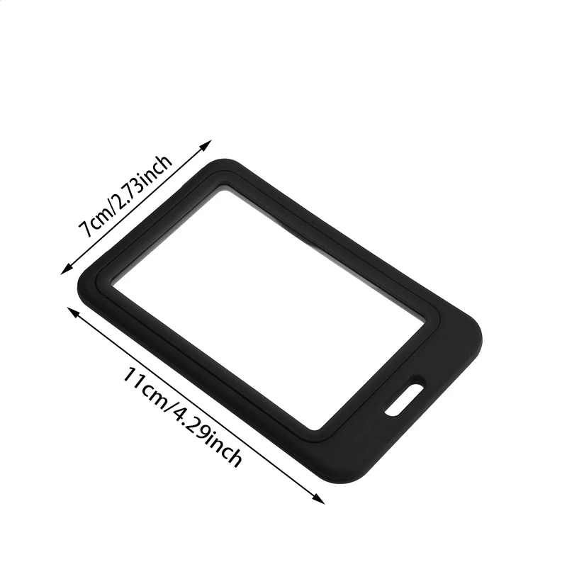 Card Protective Holders Double Sided Window Transparent Hard Plastic Work Permit Cards Cover Entry Permit Badge Chest Badge