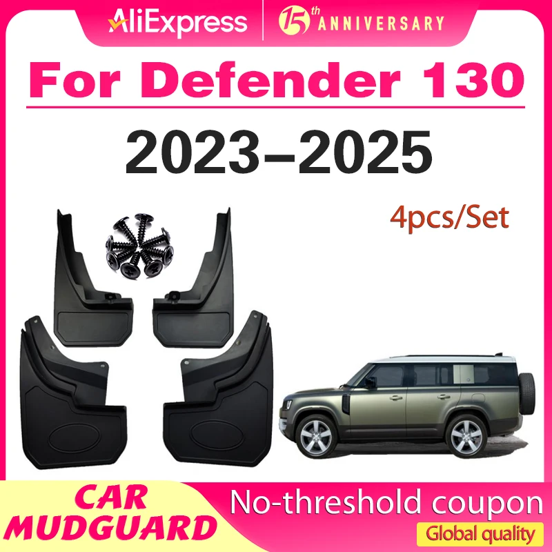 

FOR Land Rover Defender 130 L663 2023 2024 2025 Mudguard Fender Mud Flap Guards Splash Mudflaps Car Accessories Front Rear 4pcs