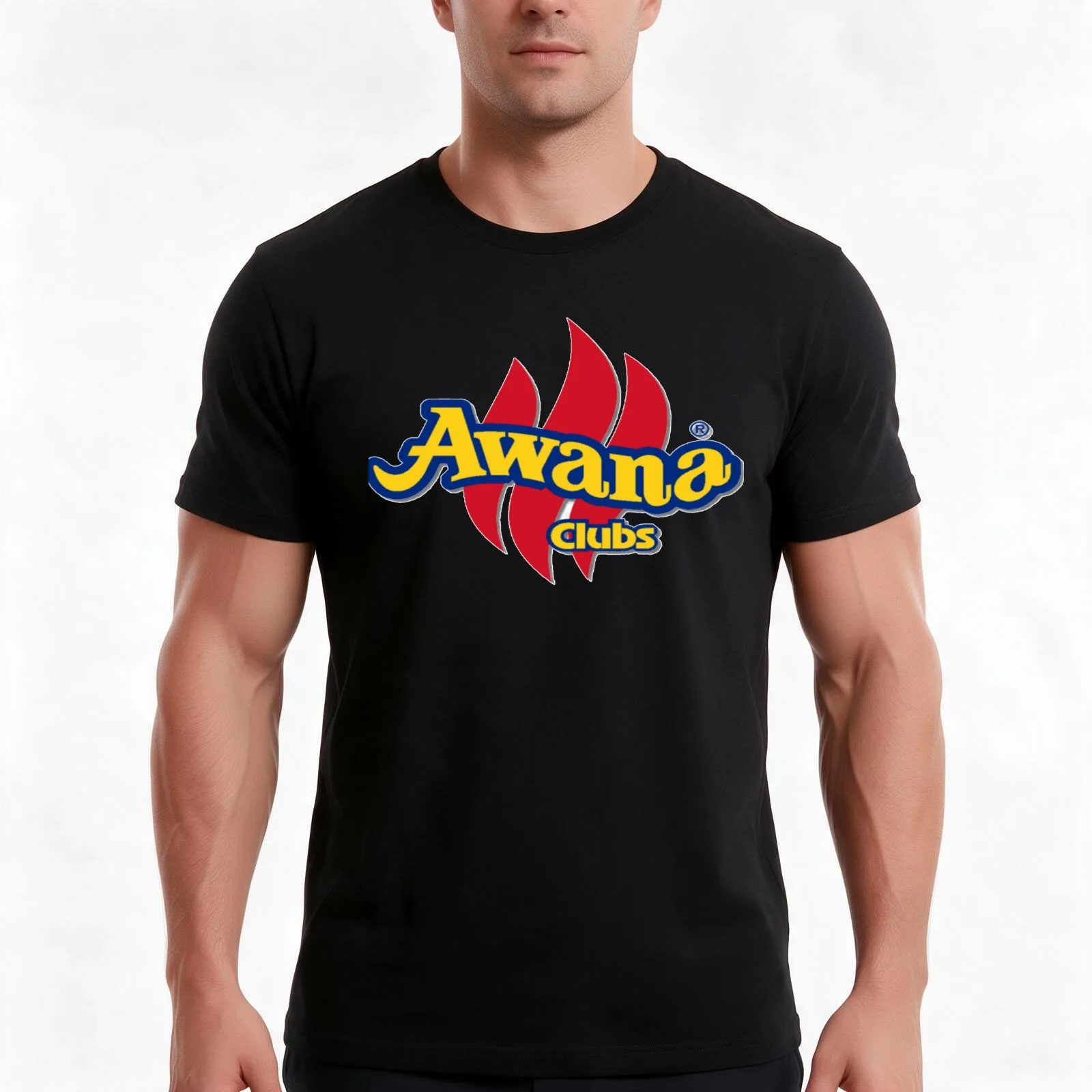 Vintage-Awana T-Shirt, Summer Casual Cotton Tee, Oversized Streetwear Tops, Vintage Graphic Print, Loose Fit Short Sleeve
