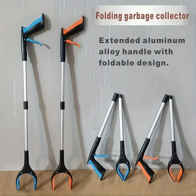 Foldable Gripper Extender Hand Tools Portable Garbage Grabber Pick Up Tools Household Cleaning Sanitation Tongs Sanitation Tools