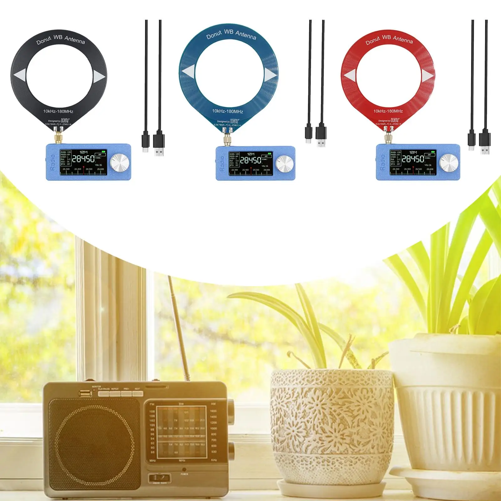 

SI4732 Mini Radio Headphone Jack 1.9 inch Screen Compact Good Reception Portable Pocket Size Radio for Picnic Seniors Family