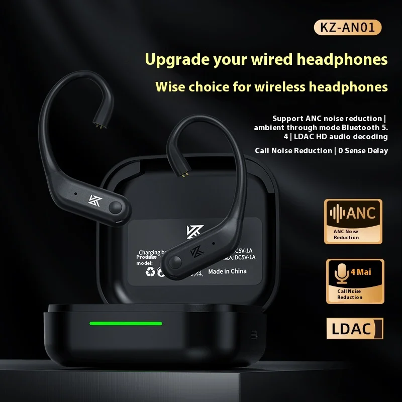 Kz AN01 Wireless Headphones Earhook 5.4 Bluetooth High Definition Noise Canceling Earphones Custom Gaming Headset Pc Accessories