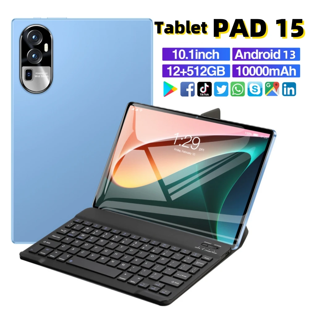 Versión Global Pad 15 Pro Tablet Android 13 16GB + 1TB 10,1 pulgadas 5G tarjeta SIM Dual Bluetooth WIFI HD 4K Mi tableta de pantalla completa