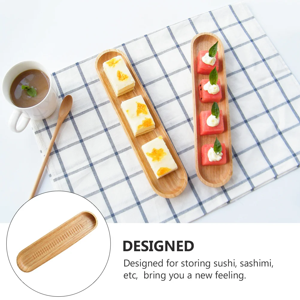 

Wooden Sashimi Dish Food Serving Plate Storage Sushi Serving Tray Practical Dinner Tray Household Adornment Kitchen Supply Wood