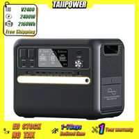 TALLPOWER V2400 Portable Power Station 2160Wh LiFePO4 Battery 2400W Solar Generator  Home Backup Outdoor Camping Mobile Power