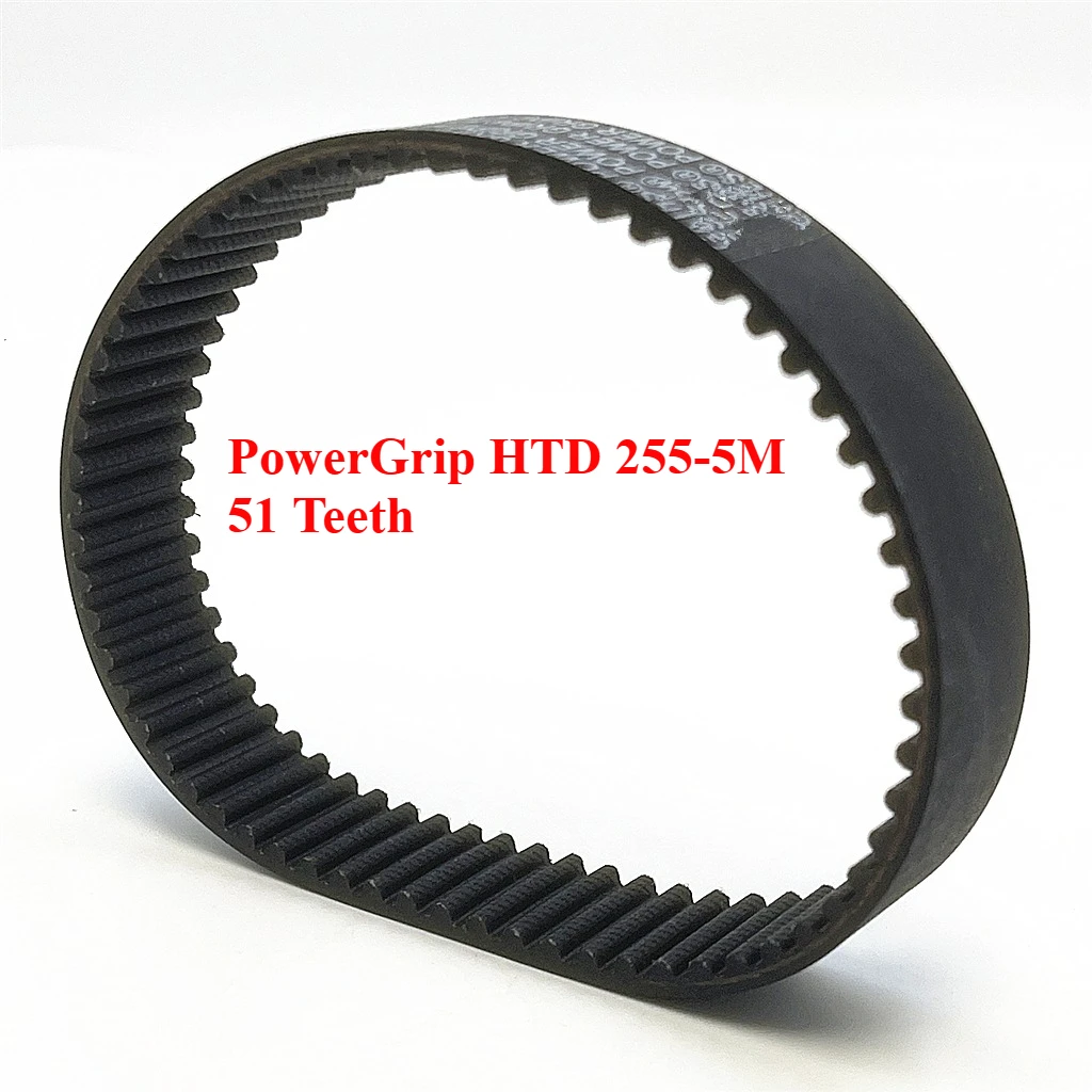 PowerGrip HTD 255-5M 51 Teeth Arc Teeth Timing Belt For 3D Printer Scanner Centrifuge Sewing Machine Power Tools Drive Belts