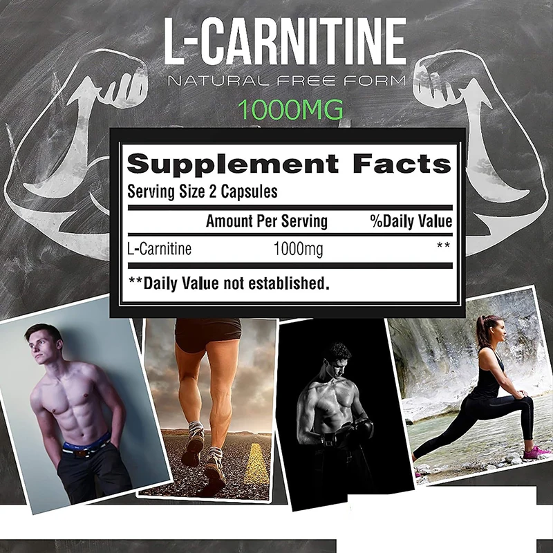 Super Strength L-Carnitine - 60 Capsules - 1000 mg Per Serving - Boosts Metabolism, Boosts Performance