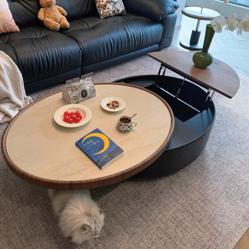 

Round Cheap Coffee Table Unique Standing Space Saving Writing Computer Side Table Living Room Kaffee Tische Postmodern Furniture