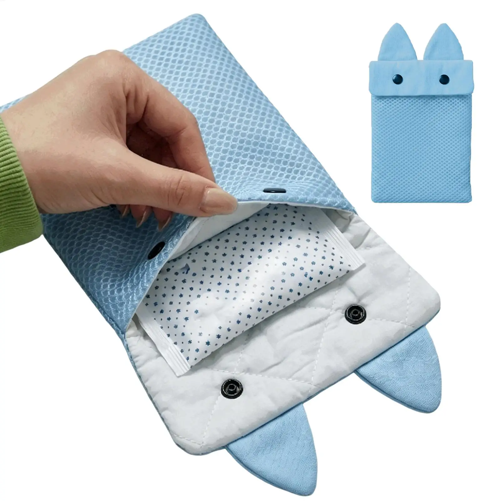 3D Air Mesh Cooling Ice Pack Cover Breathable Insulated Pouch Dog Cat Summer Outdoor Travel Cooling Pad for Medium Large Puppy view 2