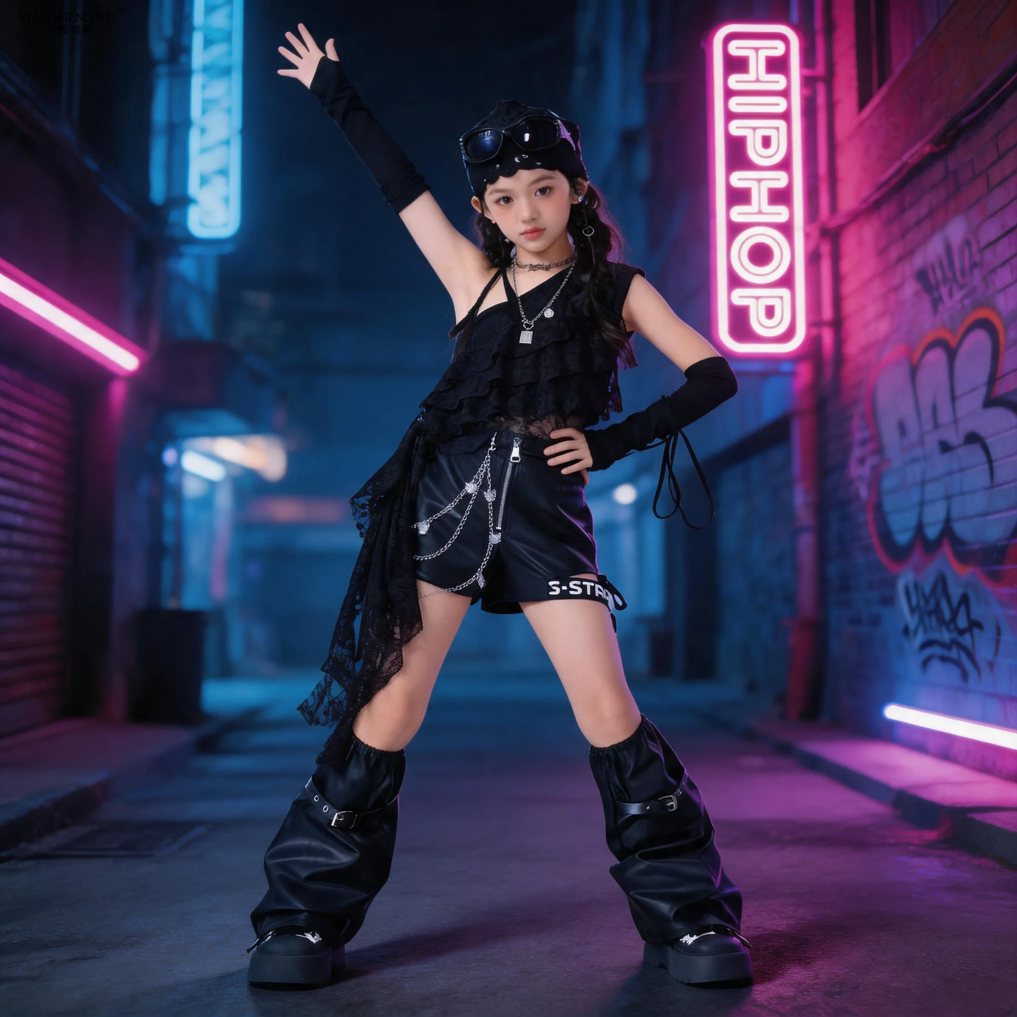 Hip Hop Girls K-pop Crop Top Street Dance Pu Leather Cargo Pant Kids Streetwear Shorts Child Jazz Hot Pants Costume Clothes Sets